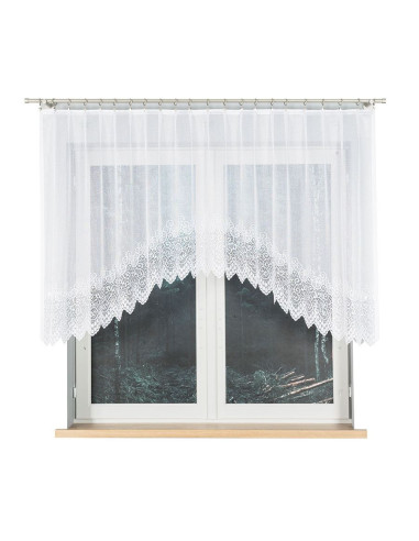 VIOLETTA · firanka gotowa z podcięciem · biała · klasyczny wzór · 250x120 cm
