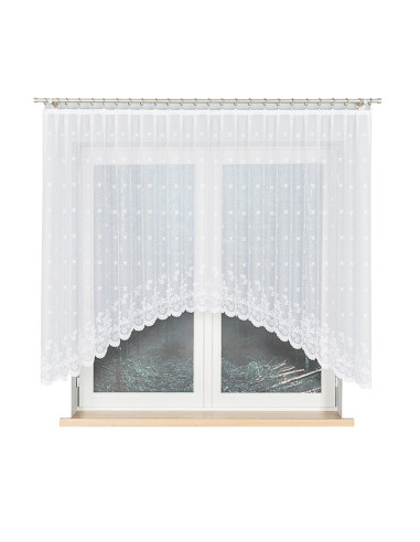 KAROLINA · firanka gotowa · biała · klasyczny wzór · 300x140