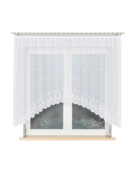 KAROLINA · firanka gotowa · biała · klasyczny wzór · 300x140