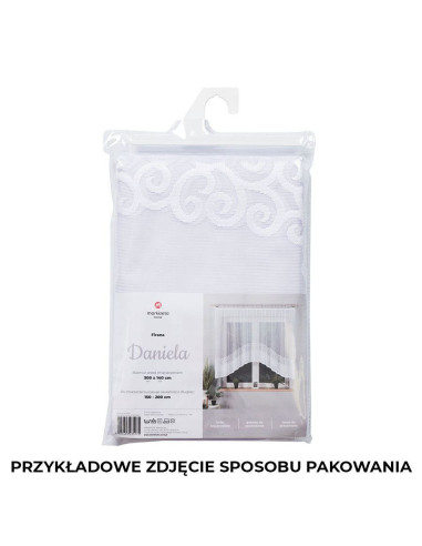 DANIELA · firanka gotowa z podcięciem · biała · klasyczny wzór · 300x170