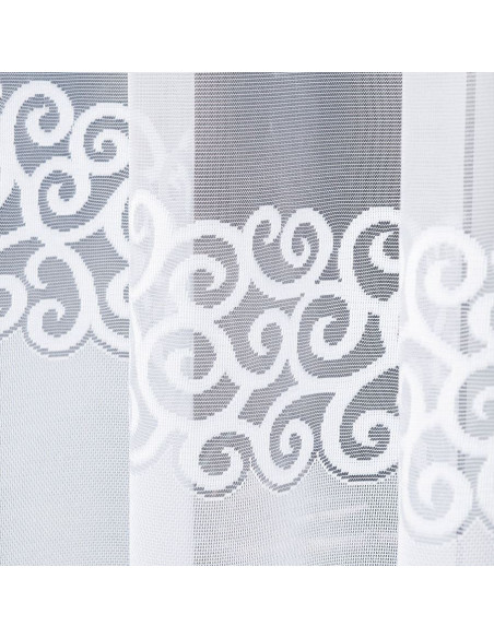 DANIELA · firanka gotowa z podcięciem · biała · klasyczny wzór · 300x170