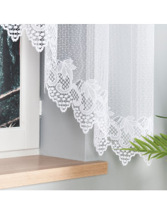 ELŻBIETA · Firanka gotowa żakardowa z podcięciem na dole · 310x160 cm · kolor biały 2