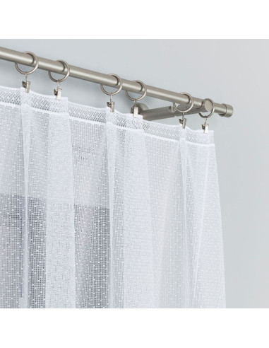 ELŻBIETA · Firanka gotowa żakardowa z podcięciem na dole · 310x160 cm · kolor biały