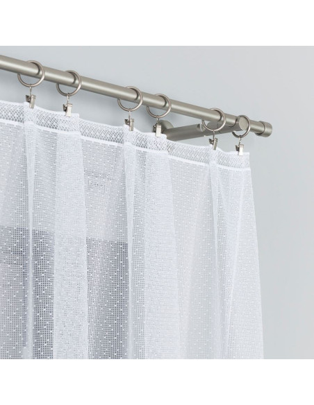 ELŻBIETA · Firanka gotowa żakardowa z podcięciem na dole · 310x160 cm · kolor biały