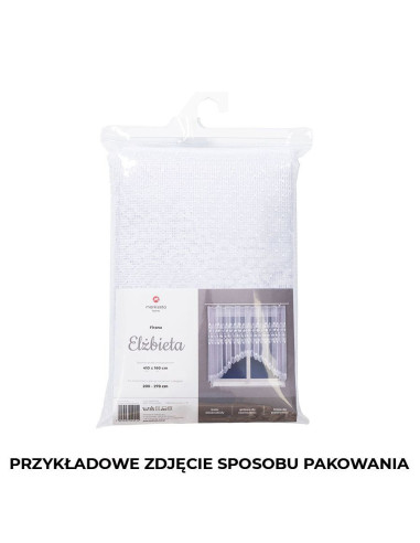 ELŻBIETA · Firanka gotowa żakardowa z podcięciem na dole · 310x160 cm · kolor biały