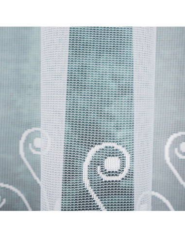 KASJANA · firanka żakardowa gotowa · biała · klasyczny wzór · 420x160 cm