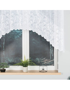 KINGA - Firanka gotowa żakardowa z podcięciem na dole - 250x120 cm - kolor biały 2