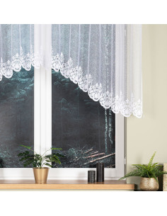 ŻANETA · firanka gotowa z podcięciem · biała · wzór dołem · 300x105 cm 2
