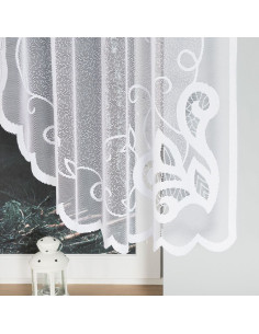 EWELINA · firanka gotowa żakardowa · biała · klasyczny wzór · 300x140 2
