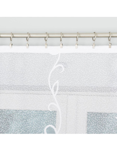 EWELINA · firanka gotowa żakardowa · biała · klasyczny wzór · 300x140