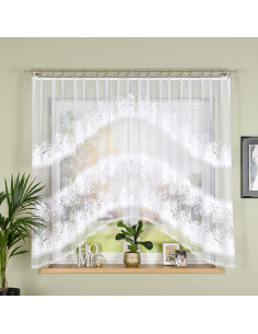 SŁAWOMIRA · firanka gotowa · biała · klasyczny wzór z podcięciem · 300x160