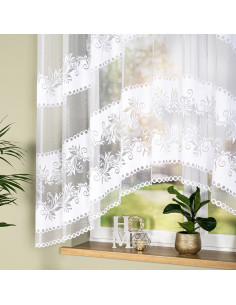 SŁAWOMIRA · firanka gotowa · biała · klasyczny wzór z podcięciem · 300x160 2