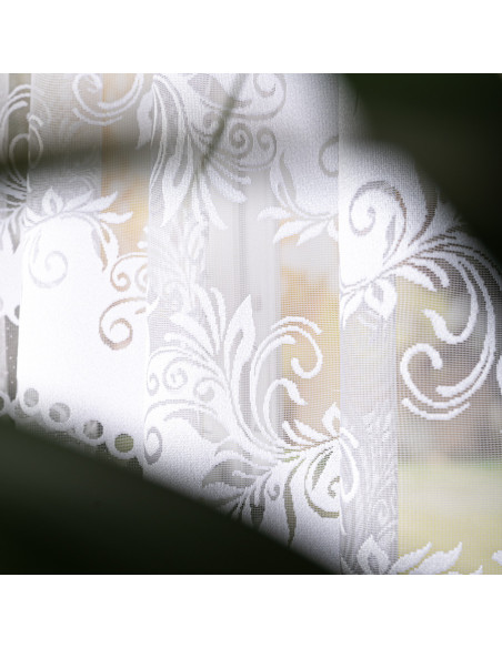 SŁAWOMIRA · firanka gotowa · biała · klasyczny wzór z podcięciem · 300x160