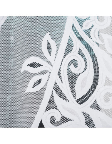 POLA · firanka gotowa · biała · klasyczny wzór z wycinanym dołem · 400x160