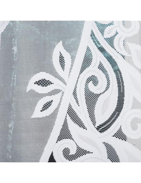 POLA · firanka gotowa · biała · klasyczny wzór z wycinanym dołem · 400x160