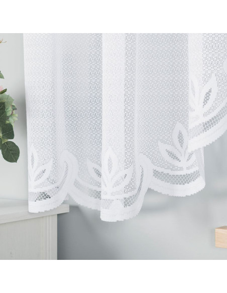 POLA · firanka gotowa · biała · klasyczny wzór z wycinanym dołem · 400x160