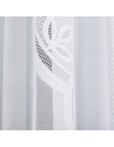 POLA · firanka gotowa · biała · klasyczny wzór z wycinanym dołem · 400x160