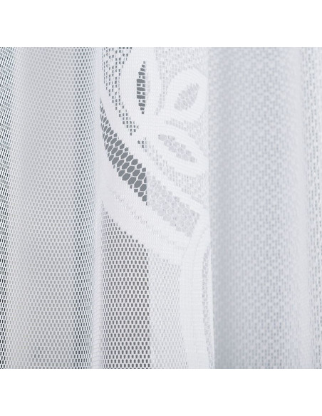 POLA · firanka gotowa · biała · klasyczny wzór z wycinanym dołem · 400x160