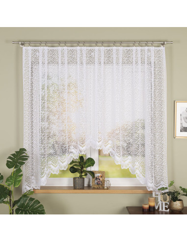 BOGUMIŁA · firanka gotowa żakardowa · biała · klasyczny wzór · 300x160