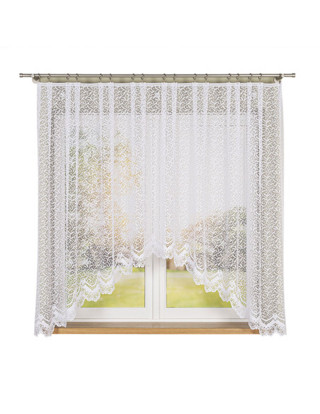 BOGUMIŁA · firanka gotowa żakardowa · biała · klasyczny wzór · 300x160