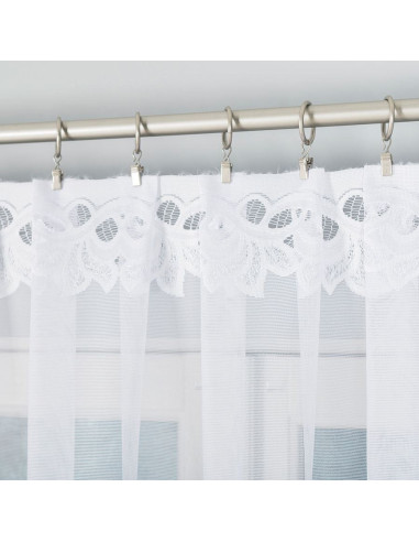 BASTIA · firanka gotowa · biała · klasyczny wzór · 600x160