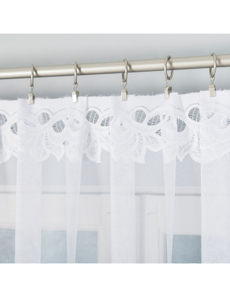 BASTIA · firanka gotowa · biała · klasyczny wzór · 600x160