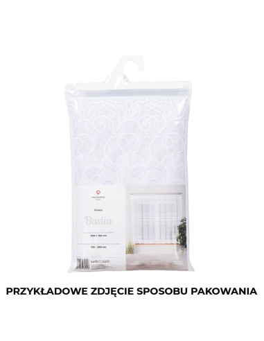 BASTIA · firanka gotowa · biała · klasyczny wzór · 600x160