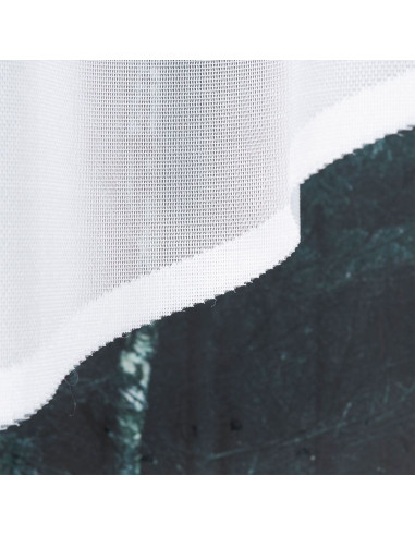 DANIELA - Firanka gotowa żakardowa z podcięciem na dole - 250x90 cm - kolor biały