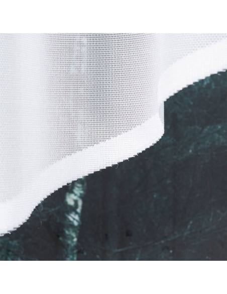 DANIELA - Firanka gotowa żakardowa z podcięciem na dole - 250x90 cm - kolor biały