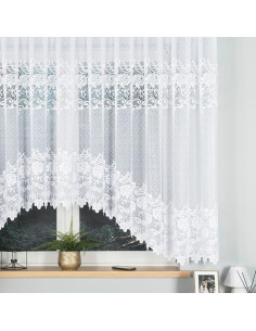 DEMETRIA · Firanka gotowa żakardowa z podcięciem na dole · 500x160 cm · kolor biały 2
